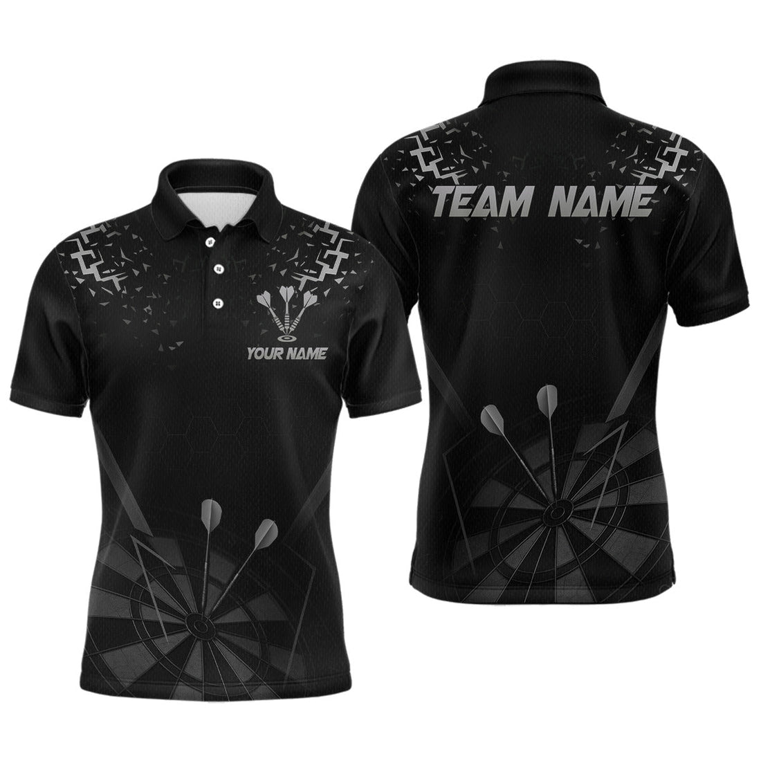Personalized Dart With Black Dartboard And Silver Darts Arrows NYN0281