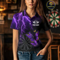 Custom Darts With Violet Lightning and Glowing Butterfly, Darts NYN0286