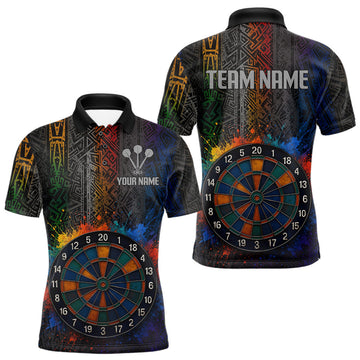 Custom Men's Darts With Splashed Art Dartboard And Multi Color Pattern NYN0292