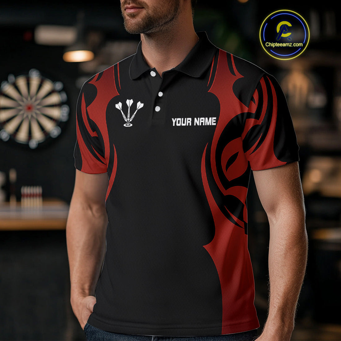Custom Darts With Red And Darkness Dartboards, Darts Team NYN0297