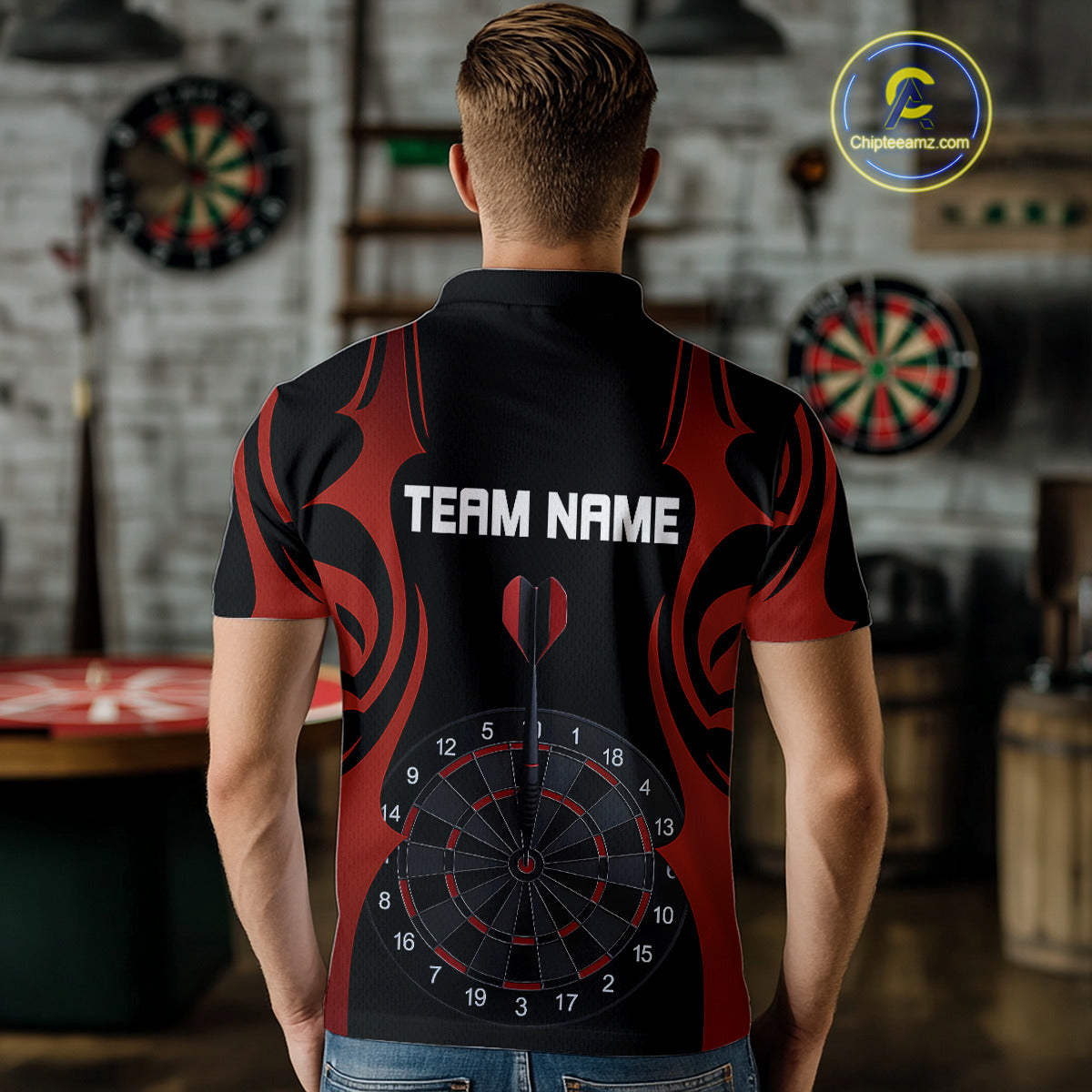 Custom Darts With Red And Darkness Dartboards, Darts Team NYN0297