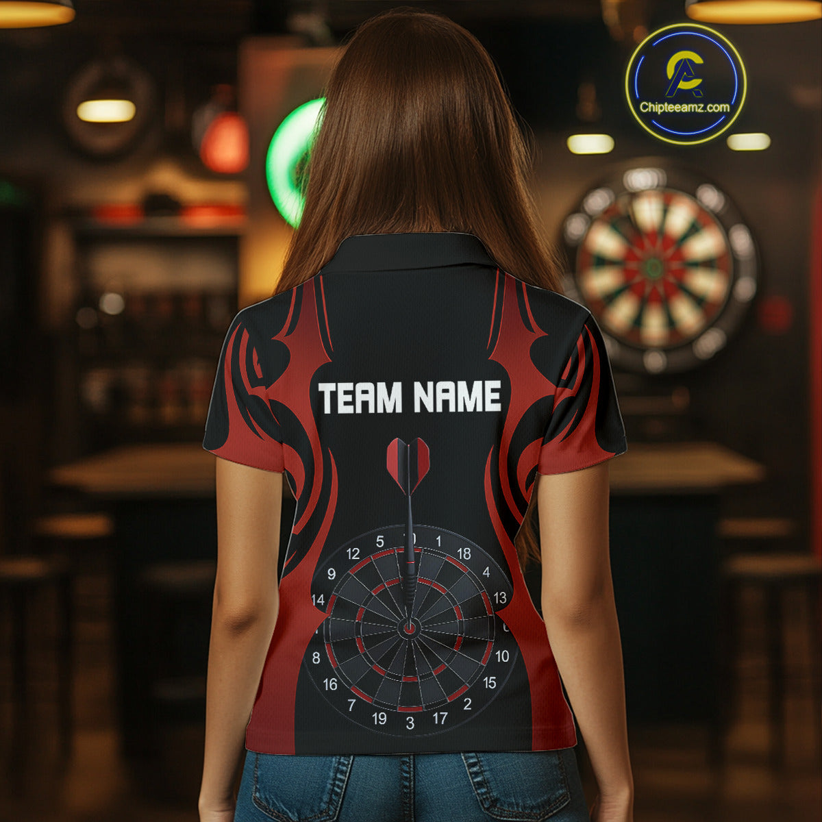 Custom Darts With Red And Darkness Dartboards, Darts Team NYN0297