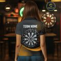 Custom Mens Darts, Pearl Eagle With Yellow Halftone And Smoky Dartboard NYN0302