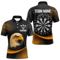 Custom Mens Darts, Pearl Eagle With Yellow Halftone And Smoky Dartboard NYN0302