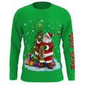 Bass fishing Santa Claus with bass fish ChipteeAmz's art UV protection long sleeves personalized gift AT070