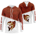 Redfish fishing custom name with angry Redfish ChipteeAmz's art UV protection AT007