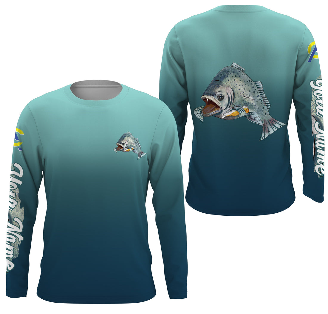 Speckled Trout fishing custom name with Trout drinking beer ChipteeAmz's art UV protection AT014