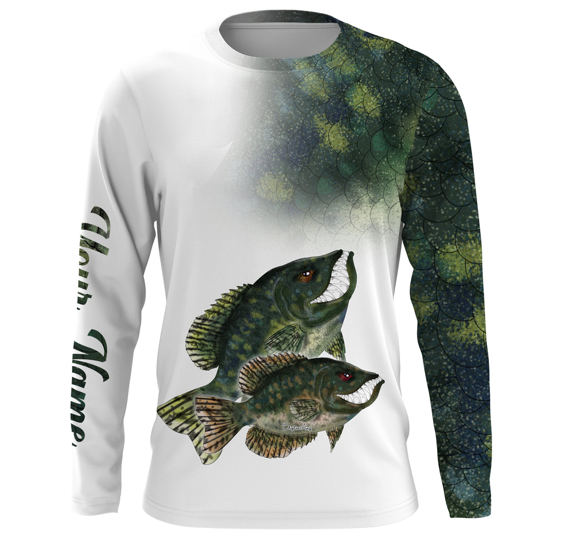 Crappie fishing ChipteeAmz's art custom name UV protection with funny Crappie fish art AT031