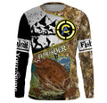 Flounder fishing camo custom name with funny Flounder angry ChipteeAmz's art UV protection AT019