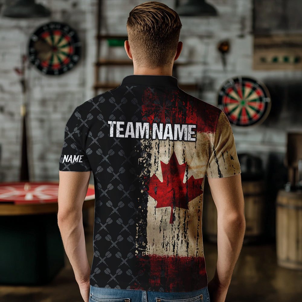Grunge Vintage Canada Flag Custom Retro Dart, Pride Team Patriotic Dart