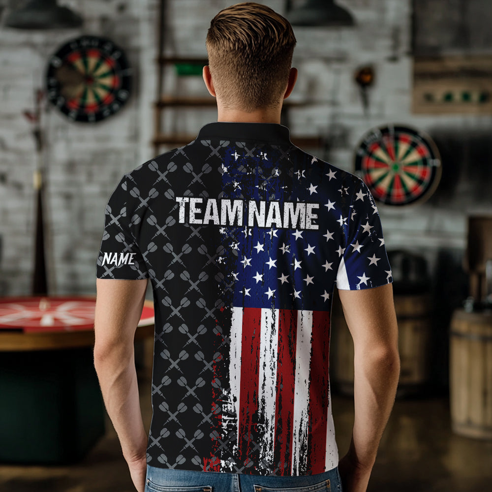 Grunge Retro US Flag Custom Dart Team Dart