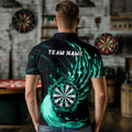 Turquoise Fire Flame Dartboard Darts and Custom Dart Dart