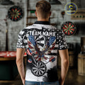 Custom Dart, Grunge Eagle American Flag Black White, Darts