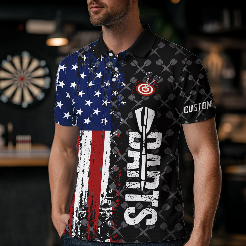Grunge Retro US Flag Custom Dart Team Dart
