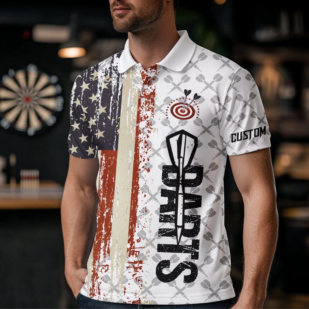 Grunge Retro US Flag Custom Dart Team Dart