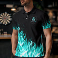 Turquoise Fire Flame Dart Custom Dart Team