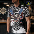 Custom Dart, Grunge Eagle American Flag Black White, Darts