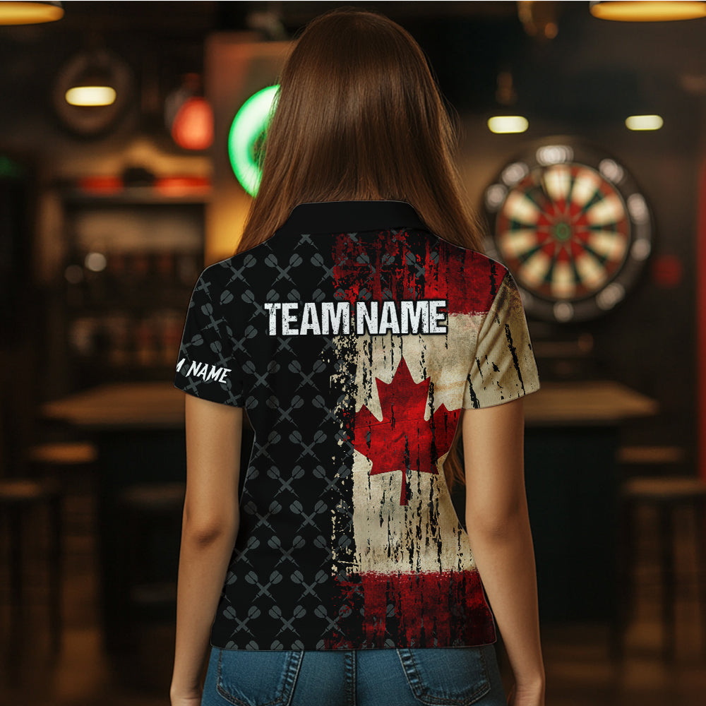Grunge Vintage Canada Flag Custom Retro Dart, Pride Team Patriotic Dart