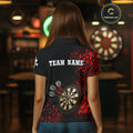 Custom Dart - 3D Dartboard With Red Geometric Shards, Dart Team NYN0248