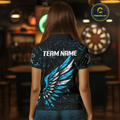Custom White-Blue Wings Grunge Style Dart, Dart Team NYN0110