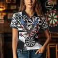 Custom Dart, Grunge Eagle American Flag Black White, Darts