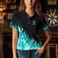 Turquoise Fire Flame Dart Custom Dart Team