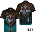 American Flag Shield Emblem Bowling Jersey