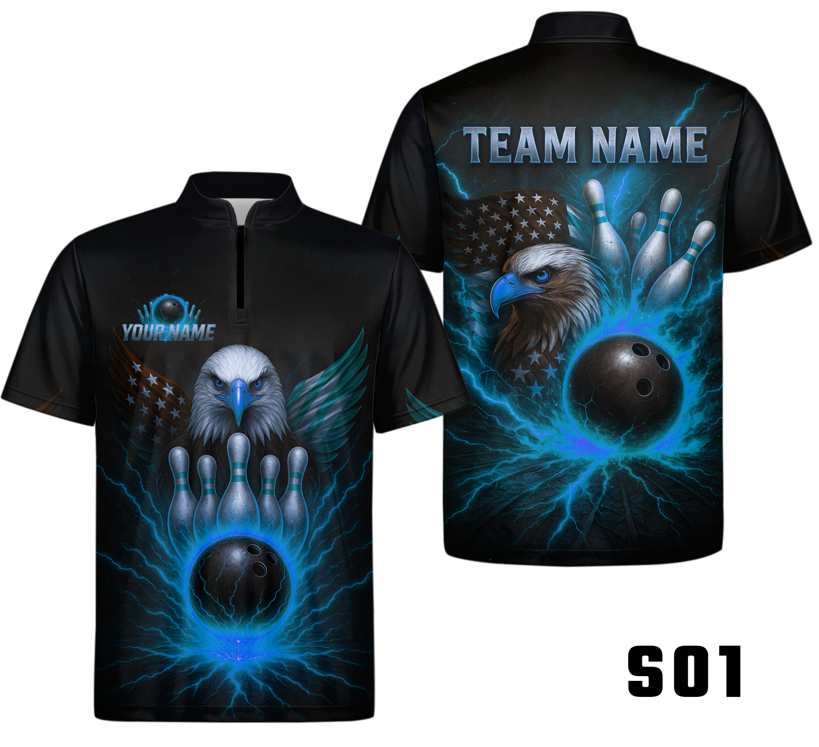 Majestic Eagle Patriotic Power Bowling Jersey