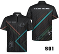 Modern Geometric Angular Stripes Bowling Jersey
