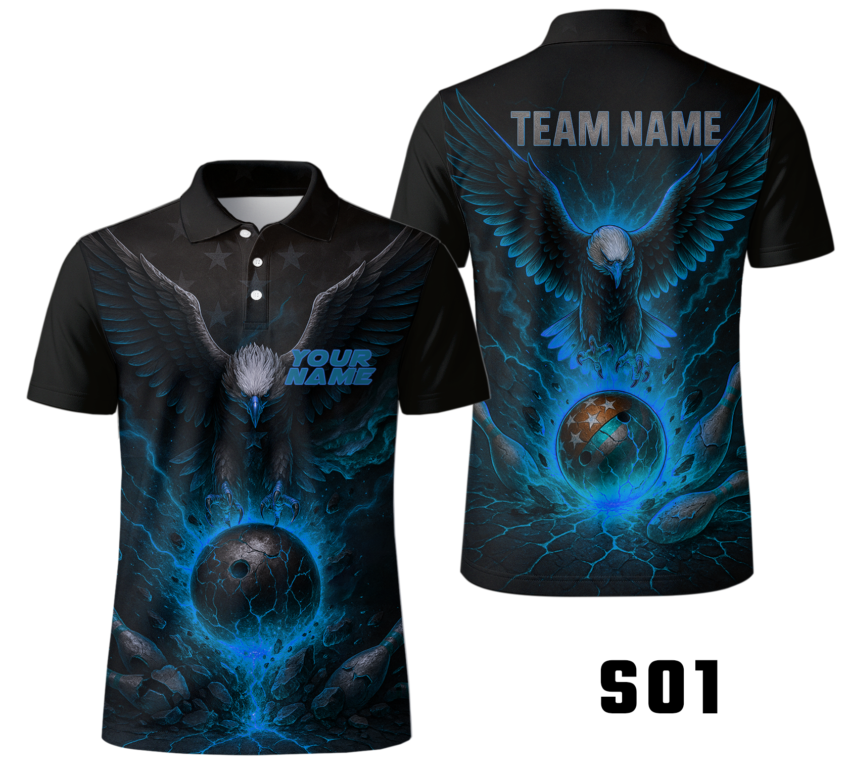 Majestic Eagle Fire Fury Bowling Jersey