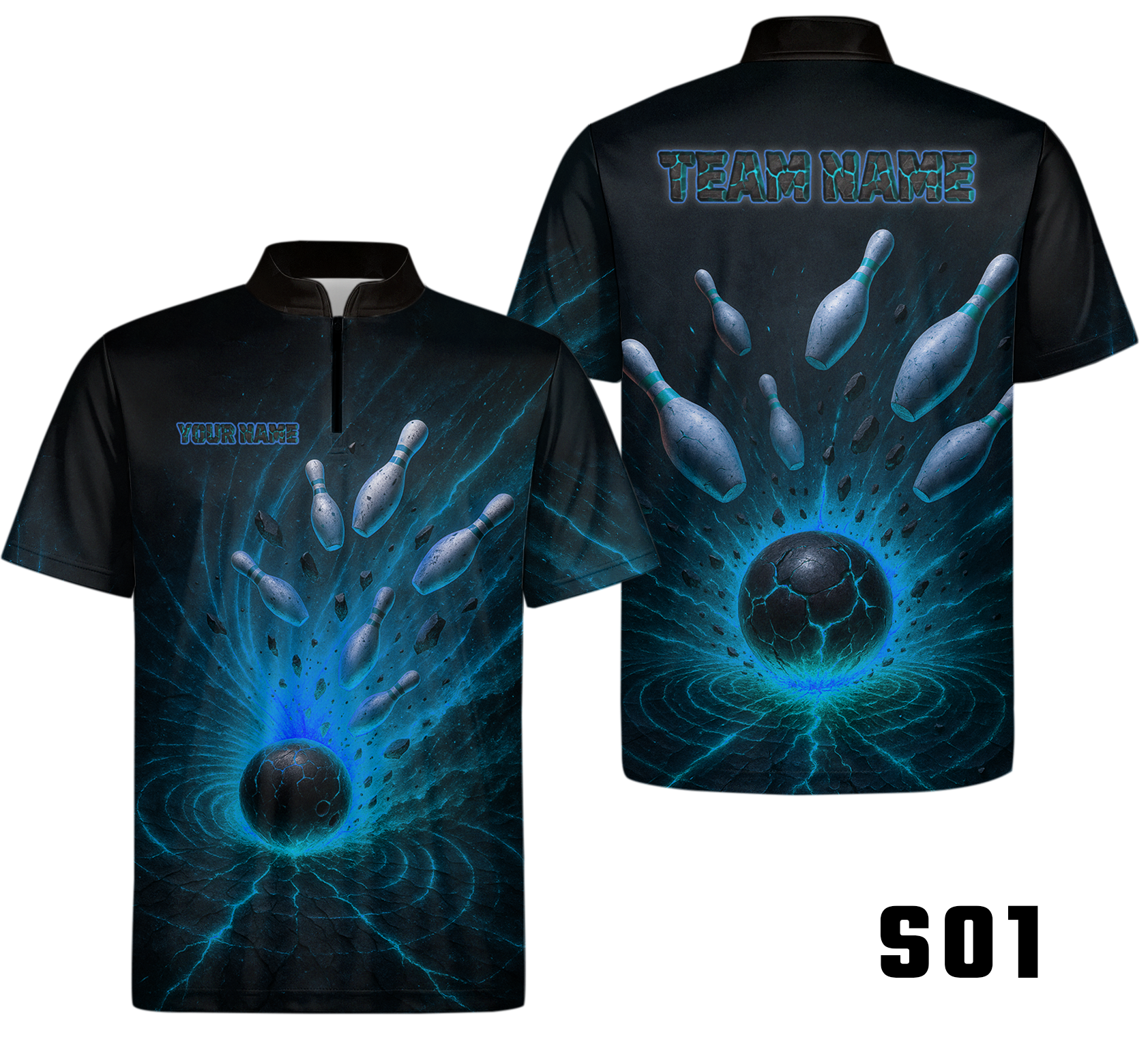 Fiery Impact Lava Explosion Bowling Jersey