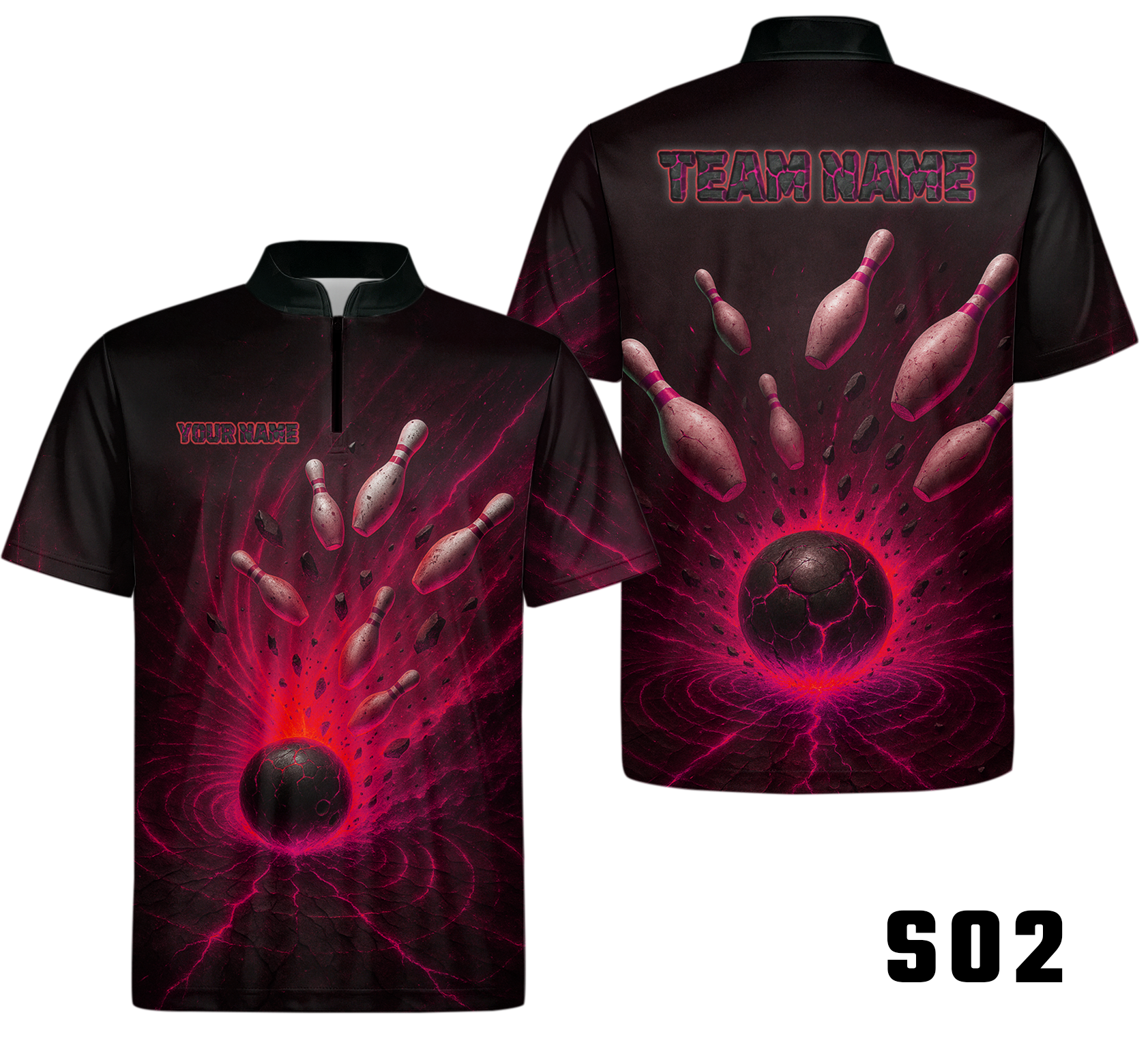 Fiery Impact Lava Explosion Bowling Jersey