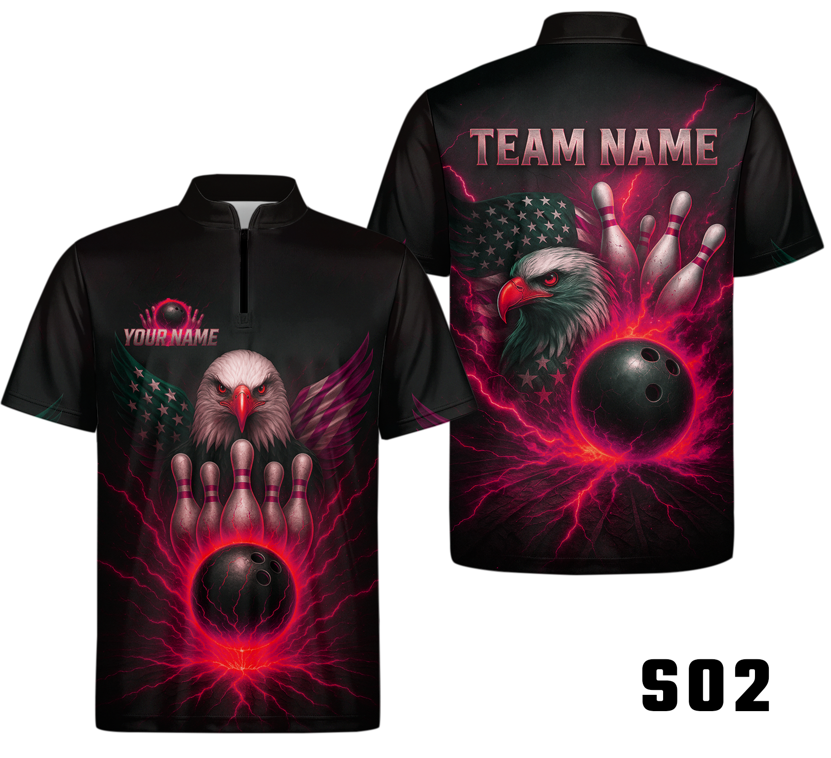 Majestic Eagle Patriotic Power Bowling Jersey