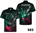 Cosmic Vortex Energy Trails Bowling Jersey