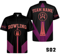 Geometric Color Panel Stripes Bowling Jersey