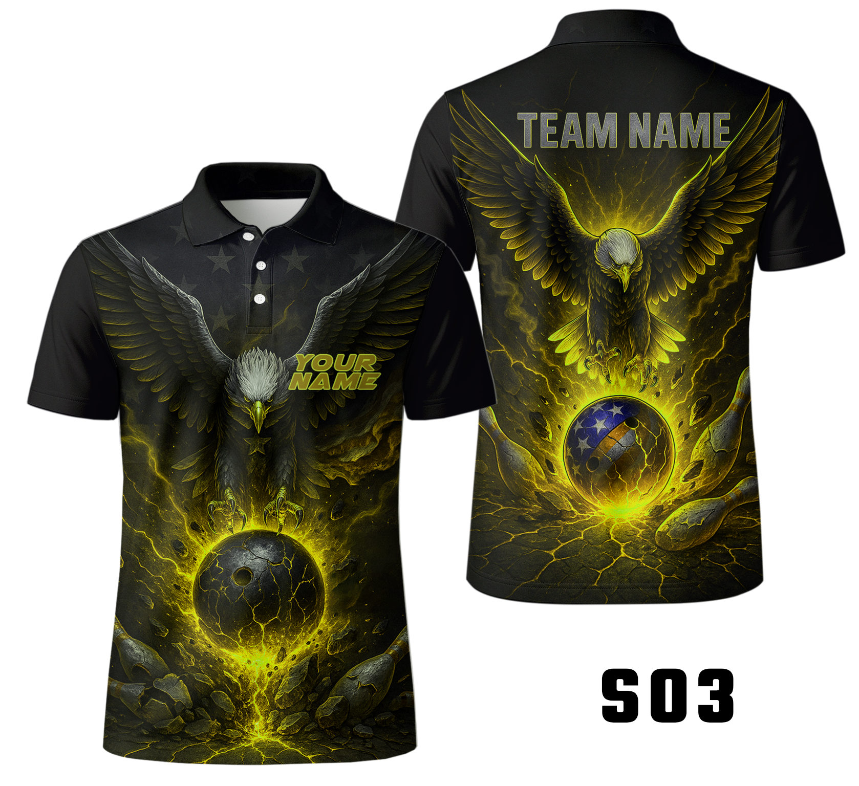 Majestic Eagle Fire Fury Bowling Jersey