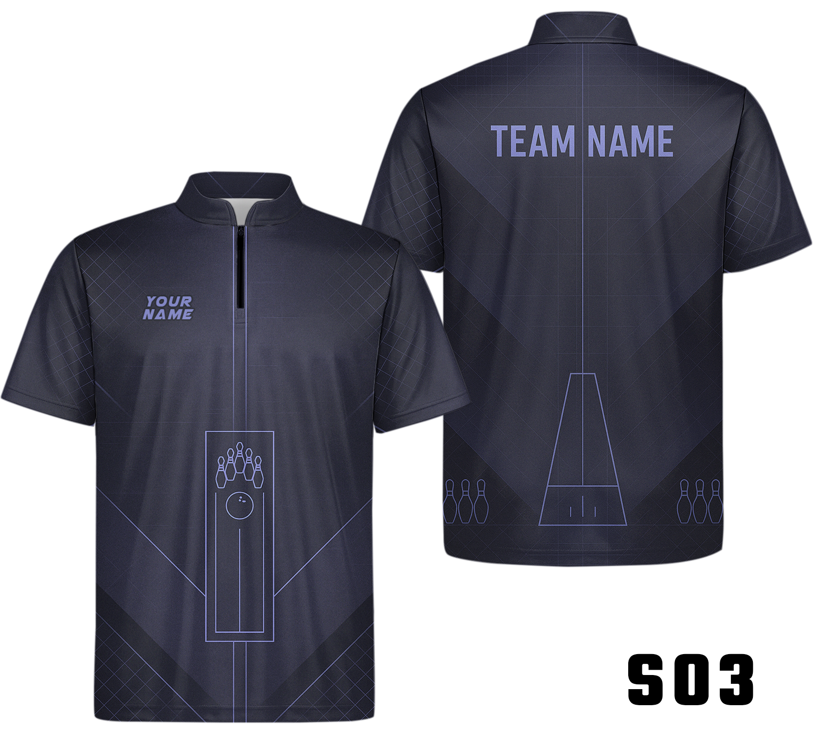 Minimalist Lane Diagram Grid Bowling Jersey