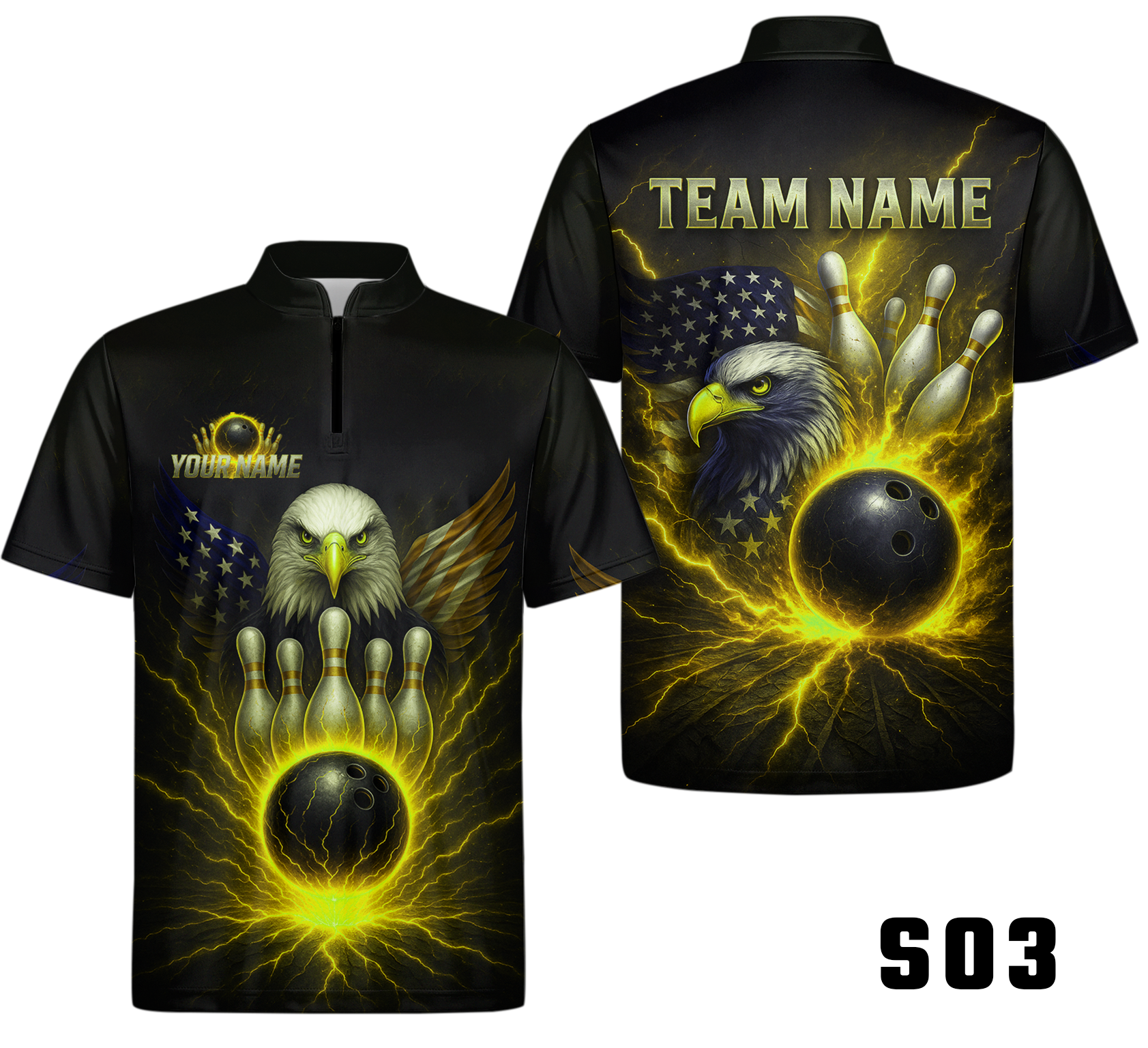 Majestic Eagle Patriotic Power Bowling Jersey