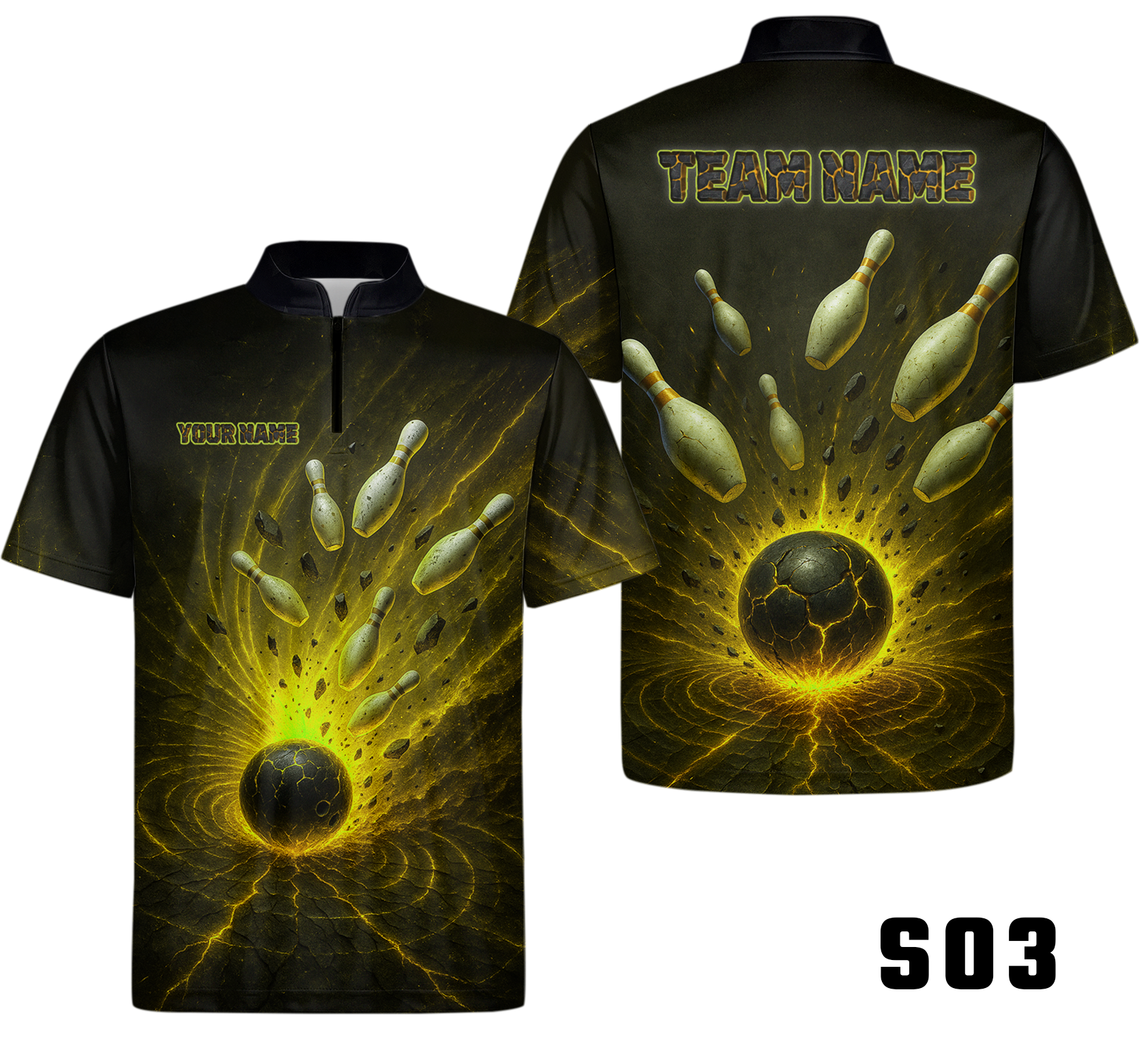 Fiery Impact Lava Explosion Bowling Jersey