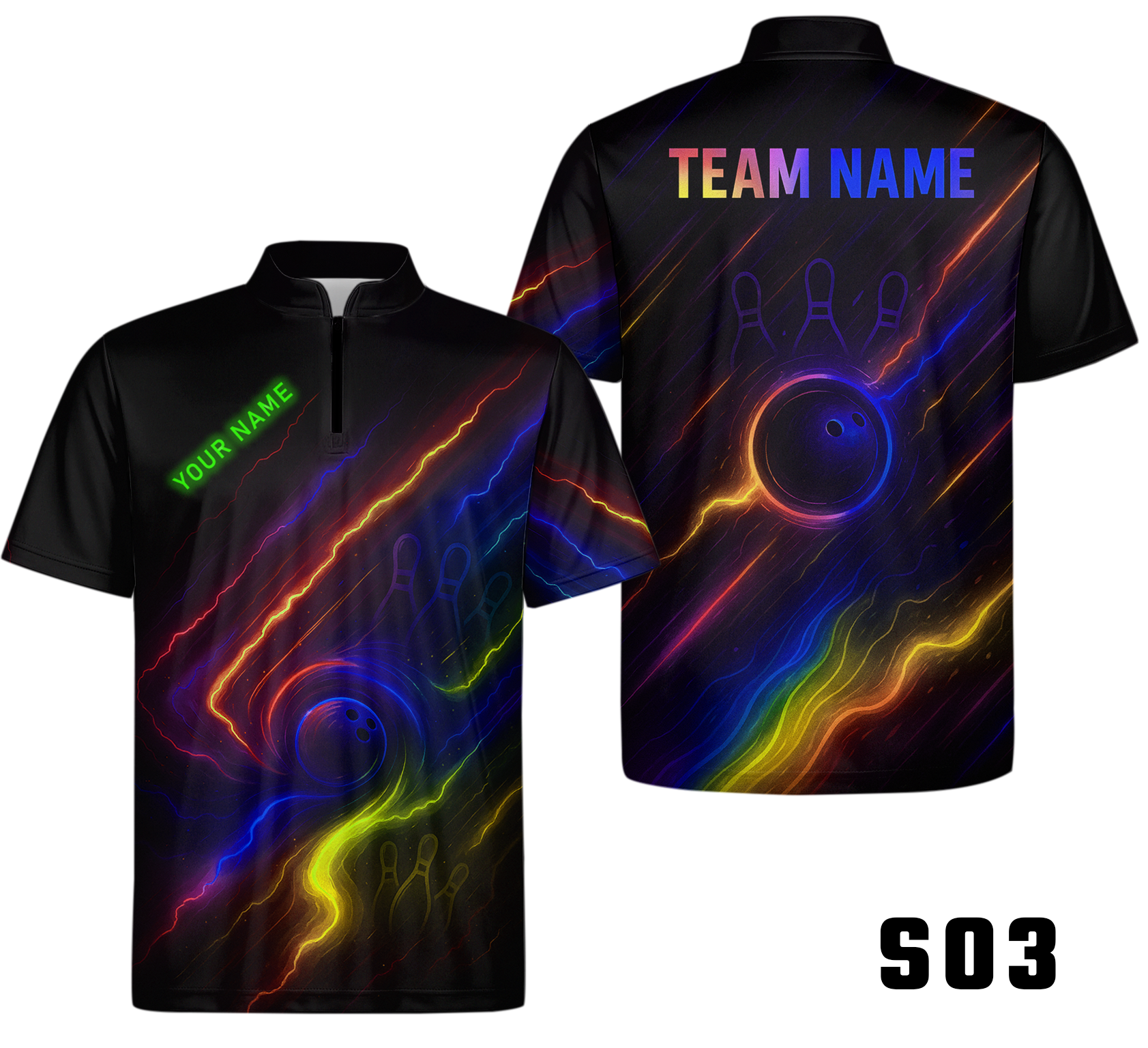 Energetic Neon Vortex Swirl Bowling Jersey