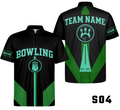 Geometric Color Panel Stripes Bowling Jersey