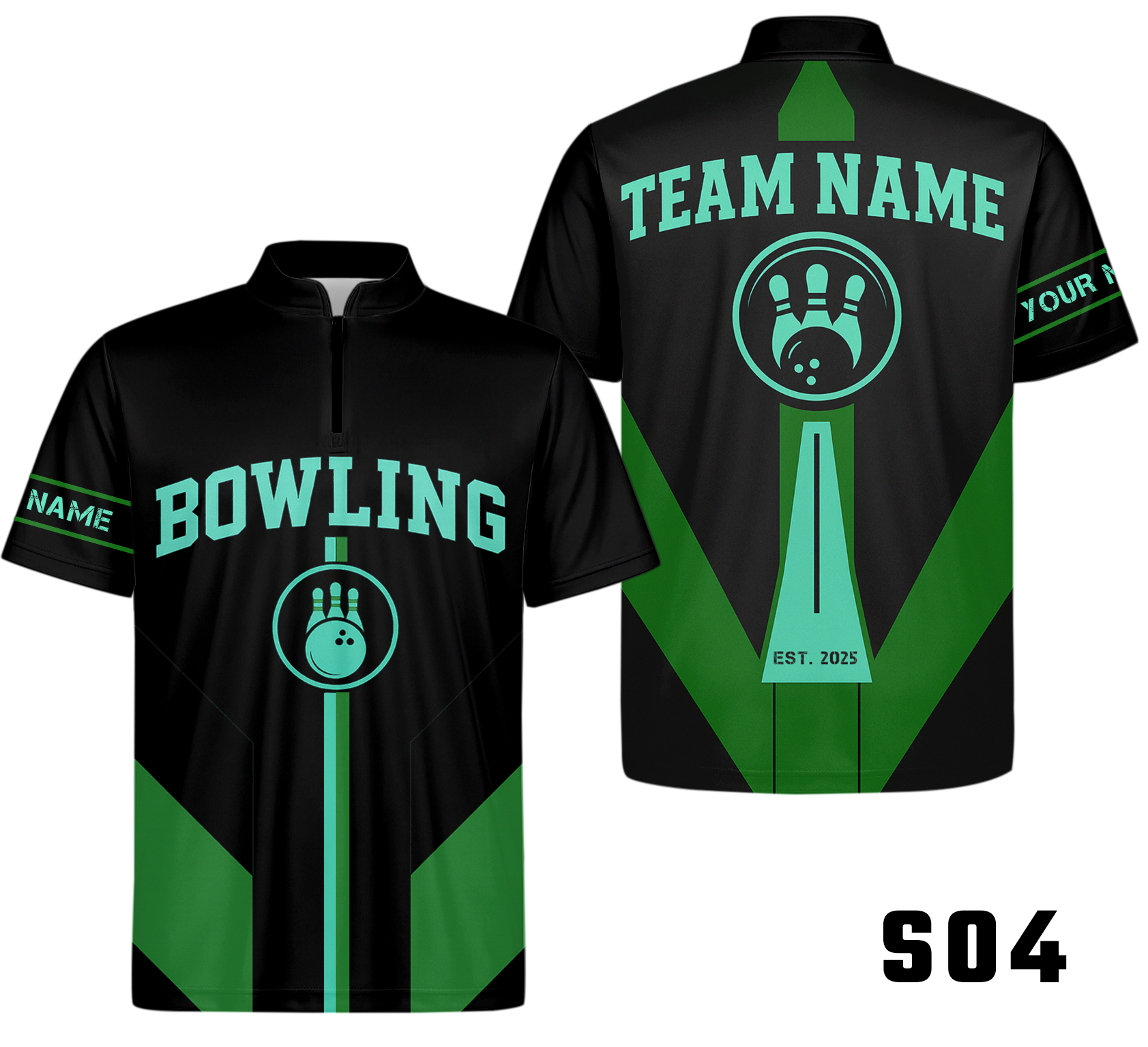 Geometric Color Panel Stripes Bowling Jersey