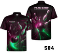 Cosmic Vortex Energy Trails Bowling Jersey