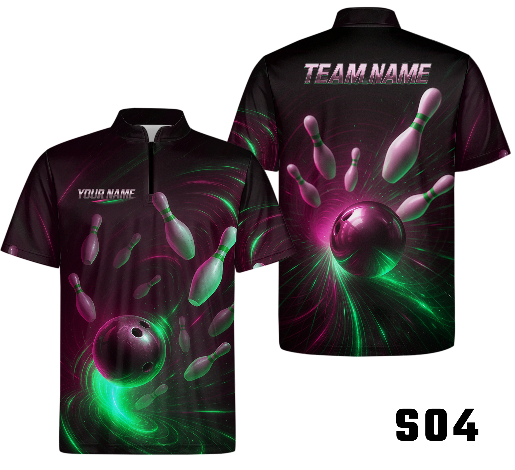 Cosmic Vortex Energy Trails Bowling Jersey