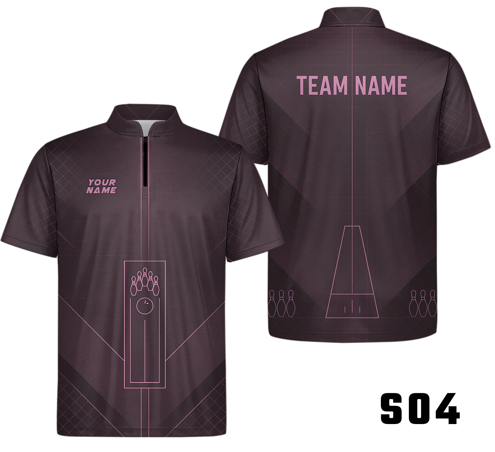Minimalist Lane Diagram Grid Bowling Jersey