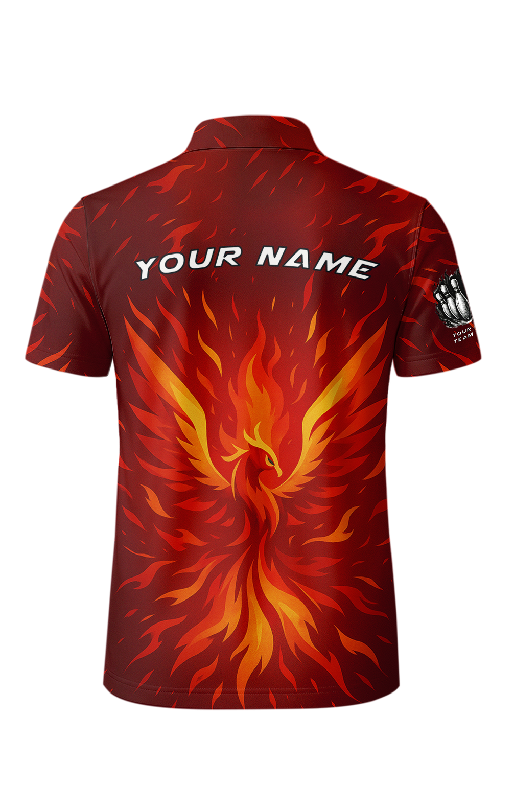 Inferno Rising Phoenix Flames Bowling Jersey