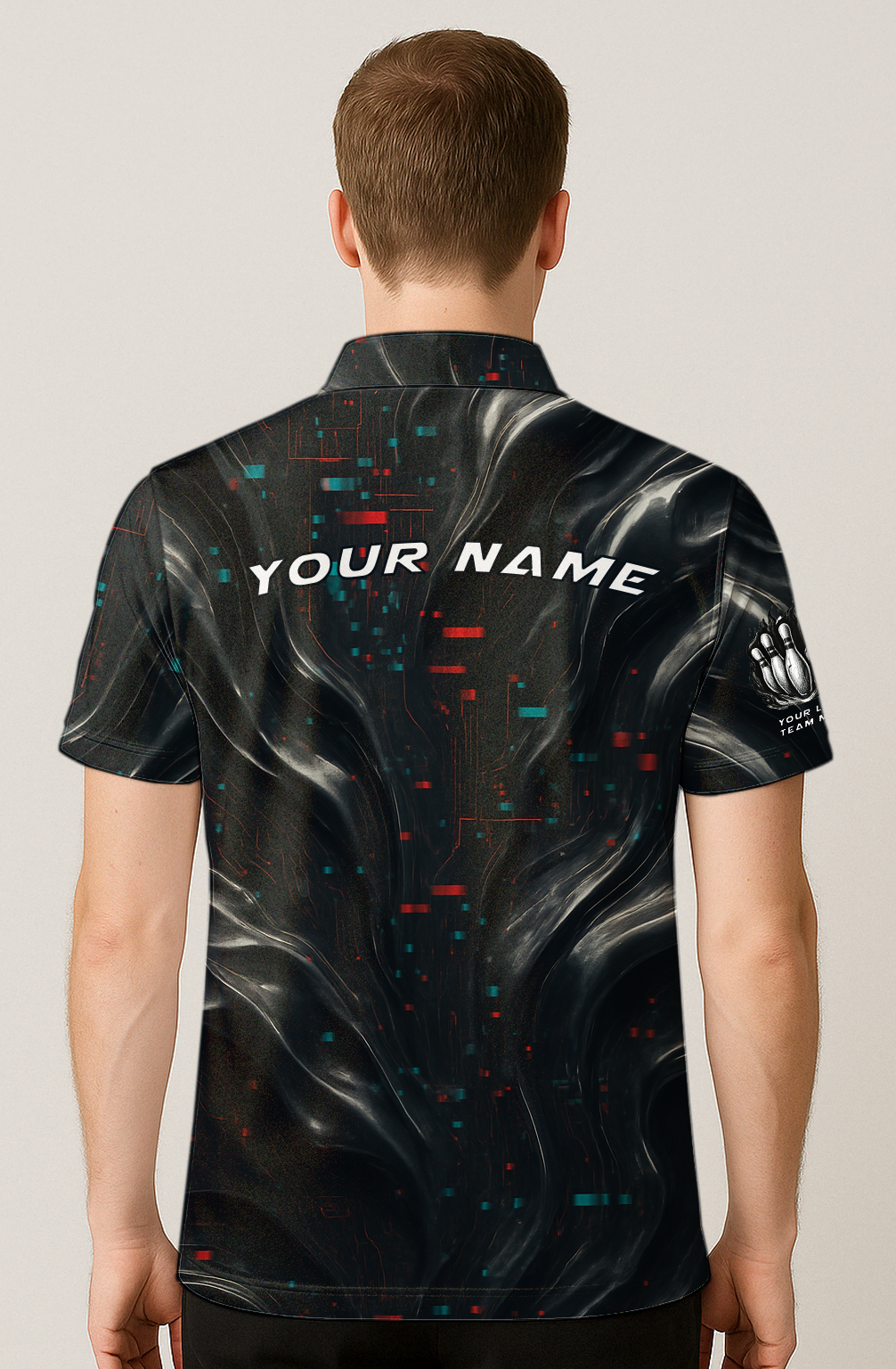 Digital Wavy Dark Matter Bowling Jersey