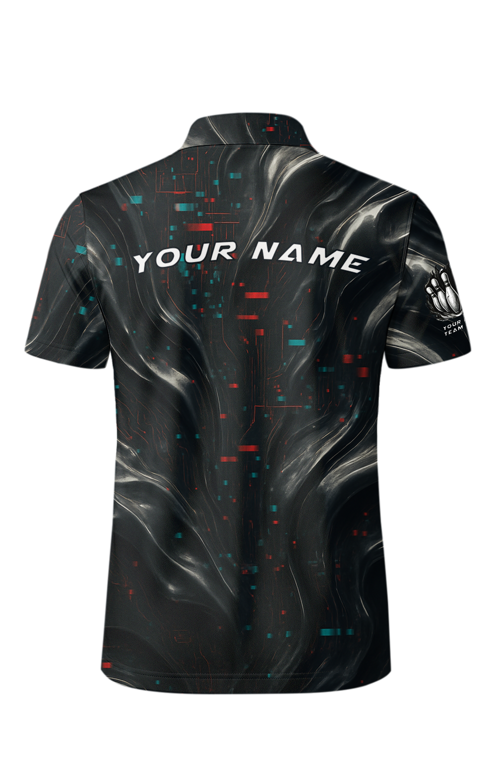Digital Wavy Dark Matter Bowling Jersey