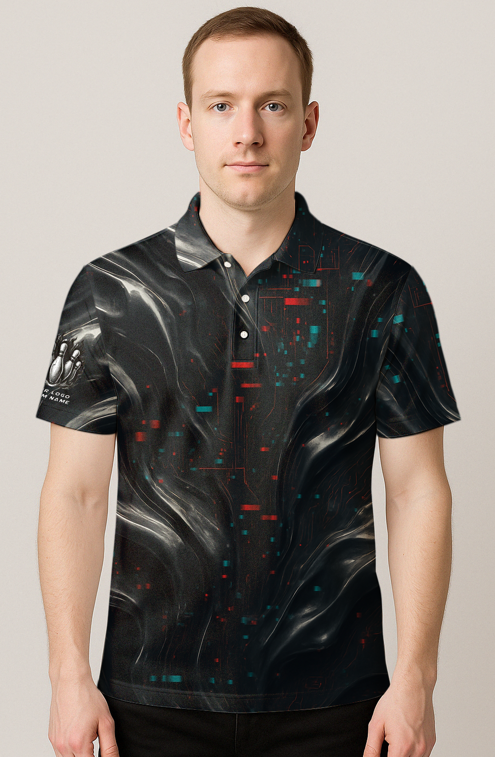 Digital Wavy Dark Matter Bowling Jersey