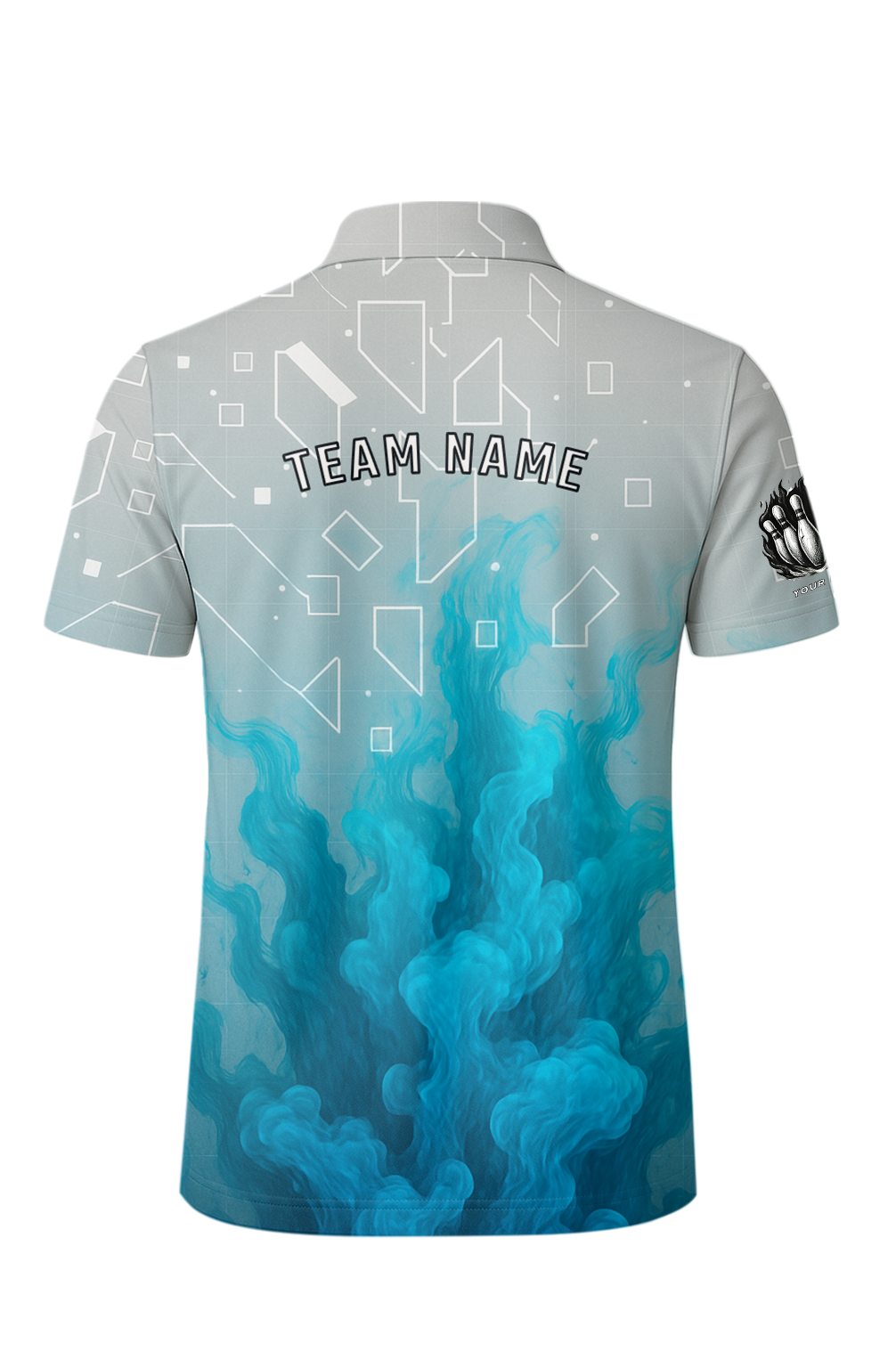 Geometric Tangle Ink Cloud Bowling Jersey
